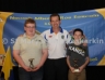 Under 14 Hurling Skills Joint Winners Donagh McMullan and Brian Og O’Neill receives their awards from Club Vice Chairman Michael Hardy